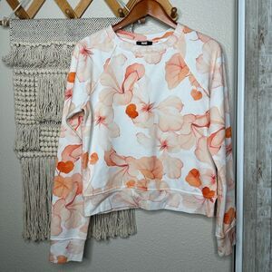 PAIGE Floral Sweatshirt in White and Orange